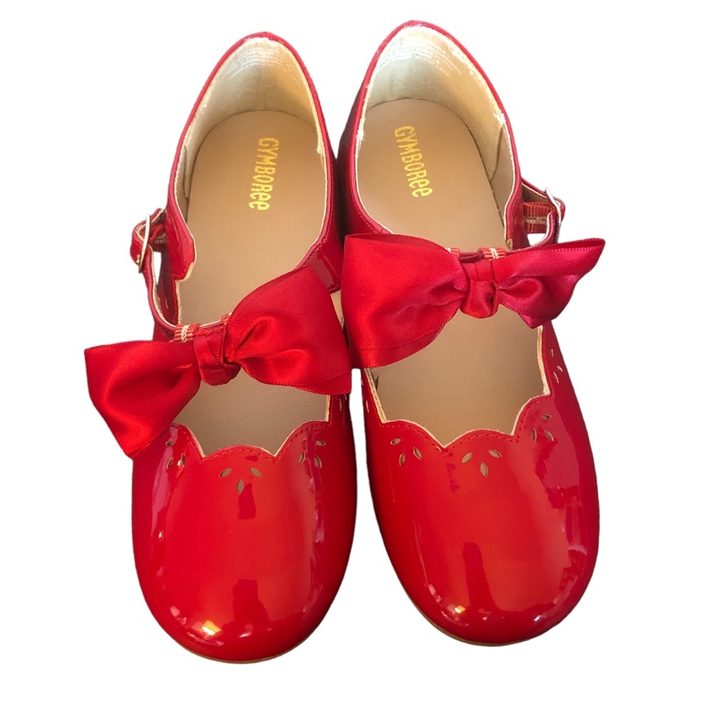 Gymboree Red Patent Leather Bow Mary Janes size 3 - Picture 9 of 12